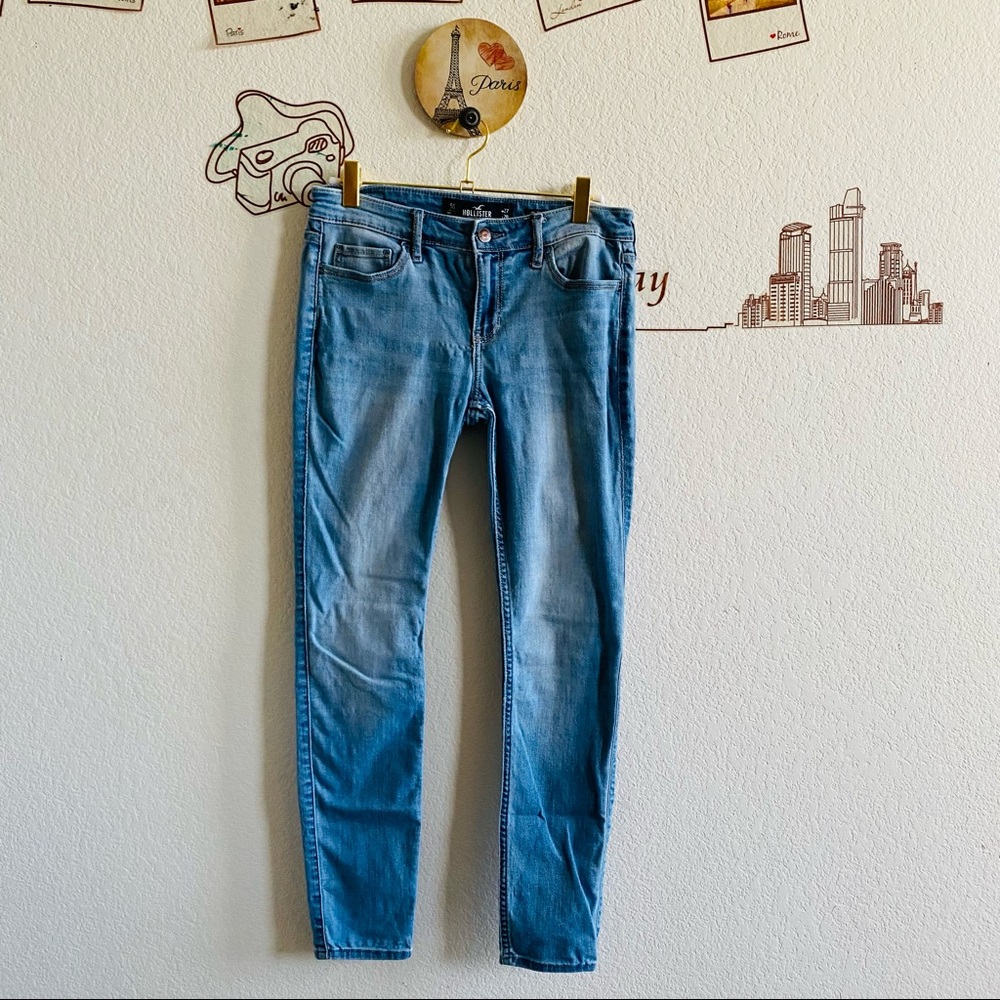 Hollister Blue Low Rise Classic Stretch Super Skinny Jeans Size 27